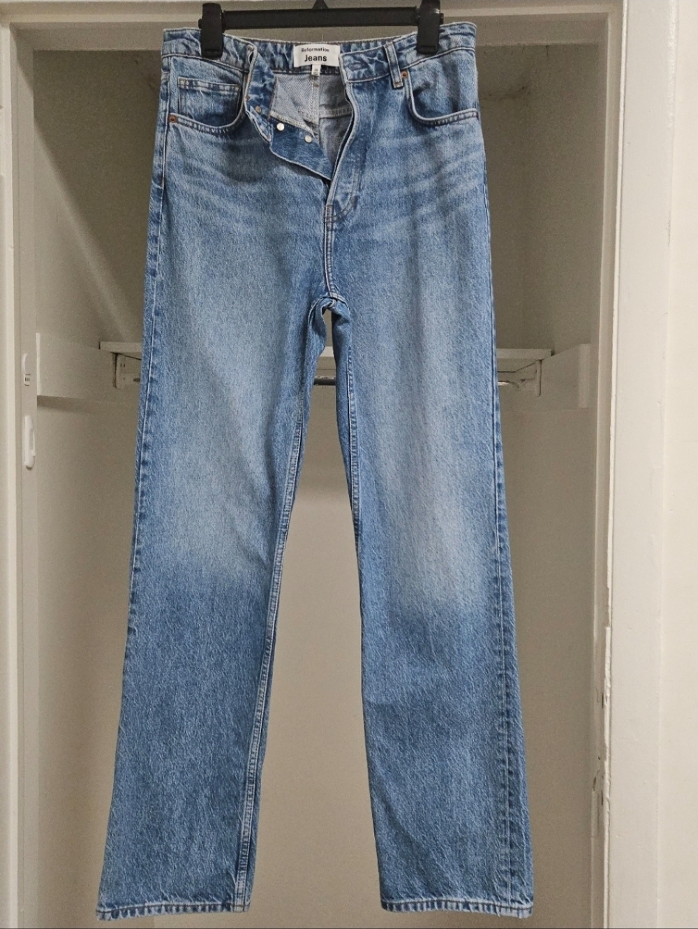 REFORMATION CYNTHIA HIGH RISE STRAIGHT JEANS 29 - Picture 2 of 7